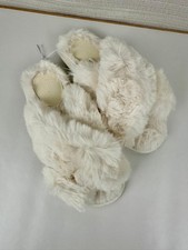 Stars Above  Women's Paris Crossband Faux Fur Slippers Off White Size S. 5/6 NEW