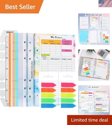 Toplive 7 Pack A5 Planner Inserts Monthly Weekly Planner Refills Paper 6 Ring Ex
