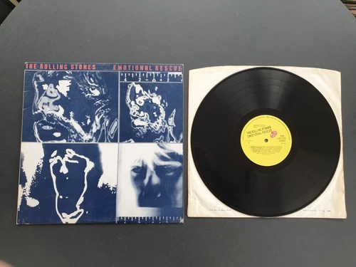 ROLLING STONES - EMOTIONAL RESCUE 1980 PORTUGUESE PRESS 12" VINYL RECORD LP EX