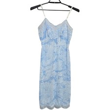 Vintage Vanity Fair Nightgown Nightie Size 34 Blue Sheer Negligee