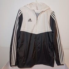 Adidas Boys Tiro 19 Black Windbreaker Jacket XL DY0100 Hooded Full Zip