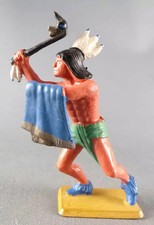 Starlux - Indiens - Série Luxe Spéciale 68 - Piéton Tomahawk & Couverture Socle