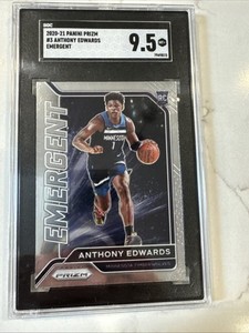 2020-21 Panini Prizm Anthony Edwards Emergent Prizm Rookie RC #3 SGC 10