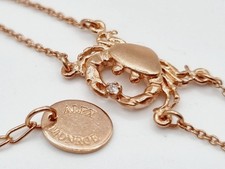 Alex Monroe CHEEKY CRAB bracelet DIAMOND Rose Gold Sterling Silver brand new