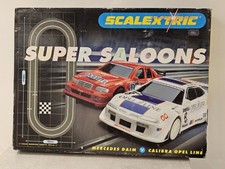 Scalextric Super Saloons Slot Car Race Set NO CARS Mercedes Daim Opel Calibra 