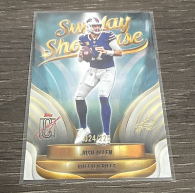 Topps 2025 Sunday Showcase Insert Josh Allen SS-7 Buffalo Bills /225