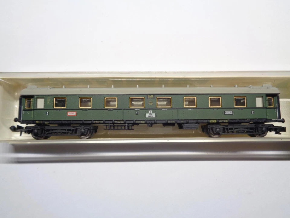 MINITRIX 51 3150 00 Schnellzugwagen DRG 1./2.Klasse BELEUCHTET in OVP (13829)