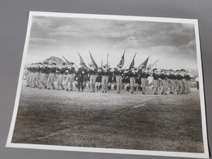 One B&W Press Photo of the TROOPERS Star Burst (Grnd Zero) Drum and Bugle Corps