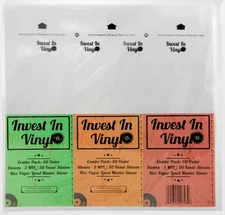 100 LP Sleeves Combo Pack (50 3 mil Outer & 50 Master Inner Sleeves) 33 RPM 1...
