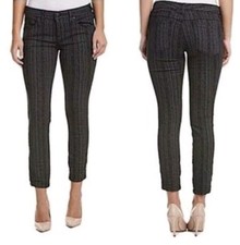 Free People Black Printed Tribal Skinny Jeans