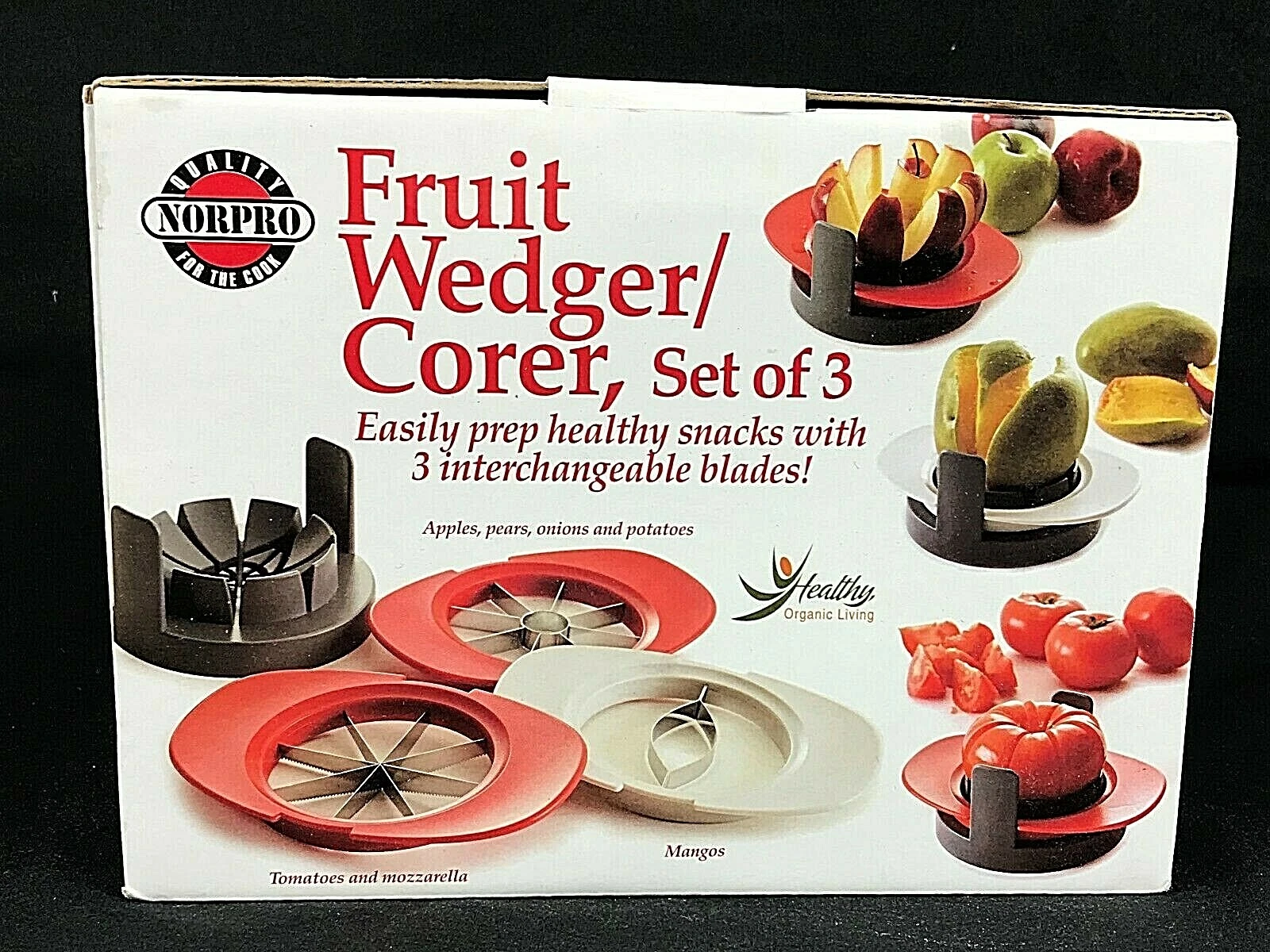 Norpro Fruit & Vegetable Wedger / Corer Nesting Set of 3