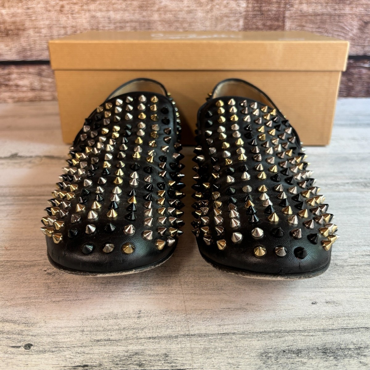 Christian Louboutin Mens Rollerboy Spike Loafers Size 10.5 Christian Louboutin Mens Rollerboy Spike Loafers Size 10.5