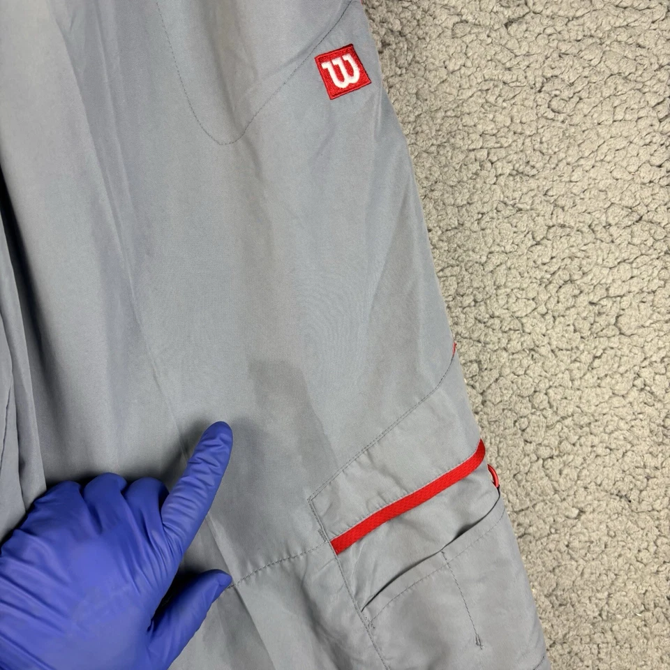 Pantalones de chándal forrados Wilson cortavientos para hombre de béisbol gris talla XXL ALTOS * MANCHAS * Foto 2 de 4