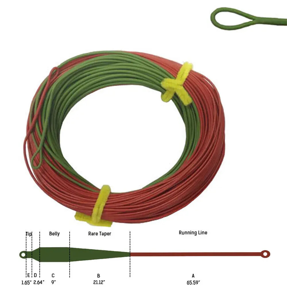 Aventik Big Flies Saltwater Fishing Line 33ft Aggressive Head Short