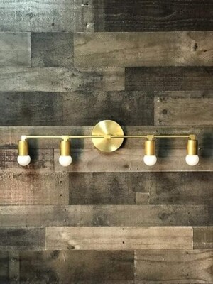 ''Mid Century Modern 4-Birnen Wandleuchte - Waschtischbeleuchtung von World of...