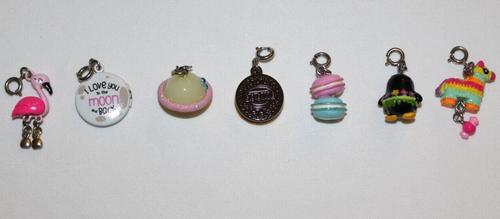 HIGH INTENCITY LOT OF 30- CHARM IT SILVER & PINK CHAIN +28 PENDANTS CHARMS READ! - Bild 18 von 22
