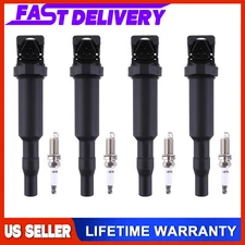 4 Ignition Coil & Iridium Spark Plug for BMW 228i 320i 328i 428i 528i 535i UF592