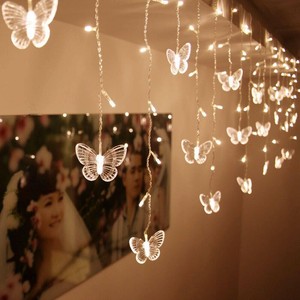 Led Icicle Curtain Fairy Lights Battery Powered Xmas Wedding Party