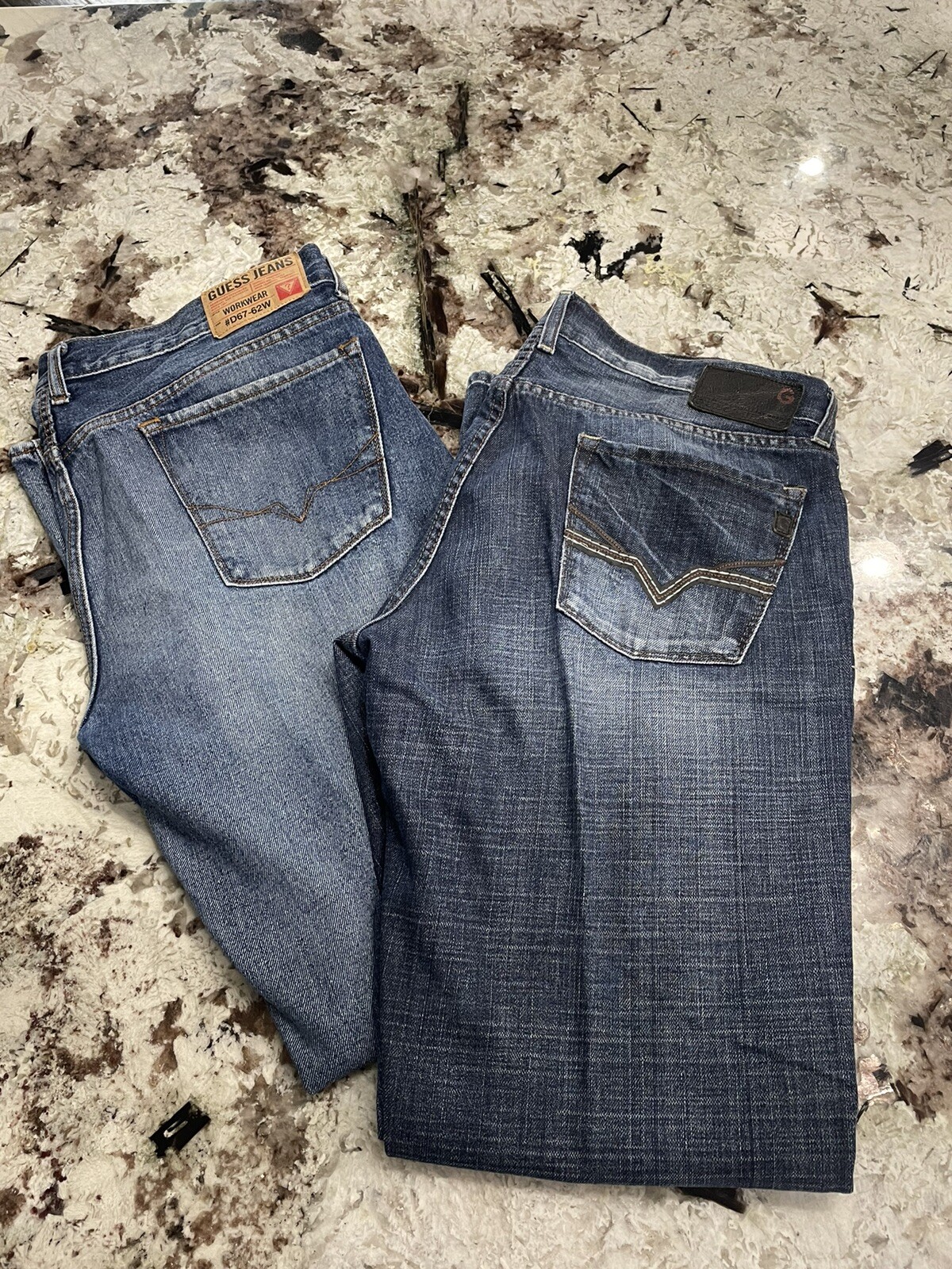 LOT 2 Guess Men’s Boot Cut Work Jeans Sz 34 eBay