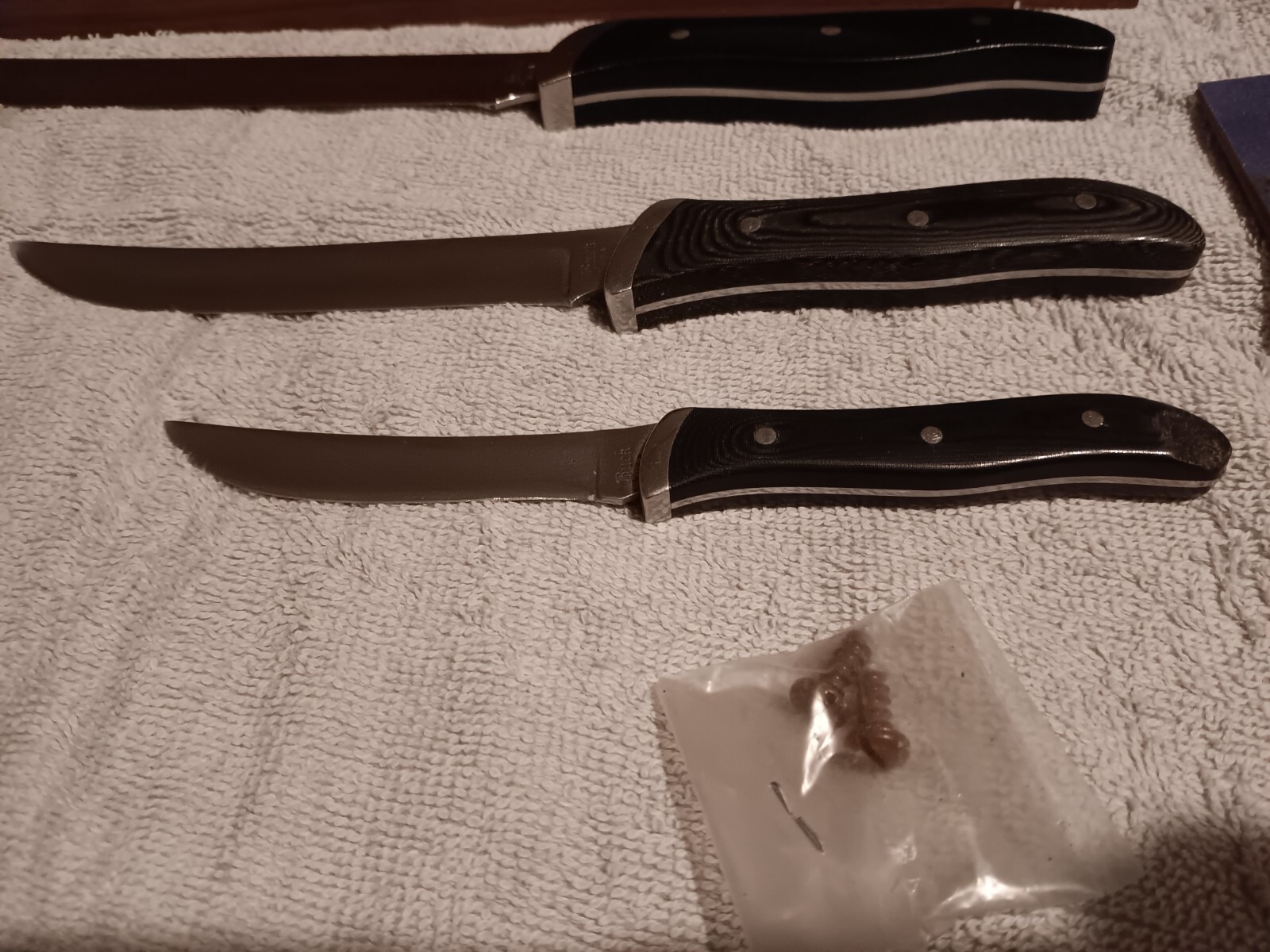 BUCK KITCHEN KNIVES,BUCK EMPRESS KNIFE SET MADE IN THE MID 1970s