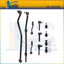 11Pcs Front Drag Link Assembly Ball Joints Tie Rods For 1991-2001 Jeep Cherokee