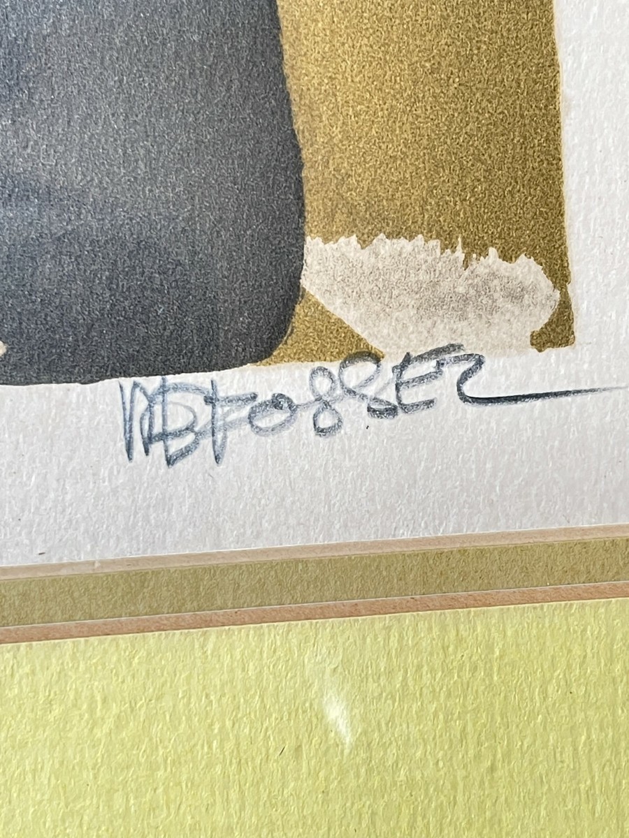 Alfred Defossez (French 1932-) Color Lithograph Still Life, Signed