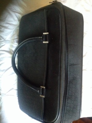 Vintage Hartmann Wings Diamonds Canvass Leather Carry On Weekender