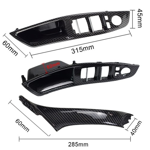 Left LHD Set Interior Door Armrest Handle For BMW 5 Series F10 F11 F18 2010-2017 - Picture 8 of 37