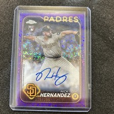 2024 Topps Chrome NICK HERNANDEZ RC Auto Purple Speckle Refractor  /299  #RA-NH