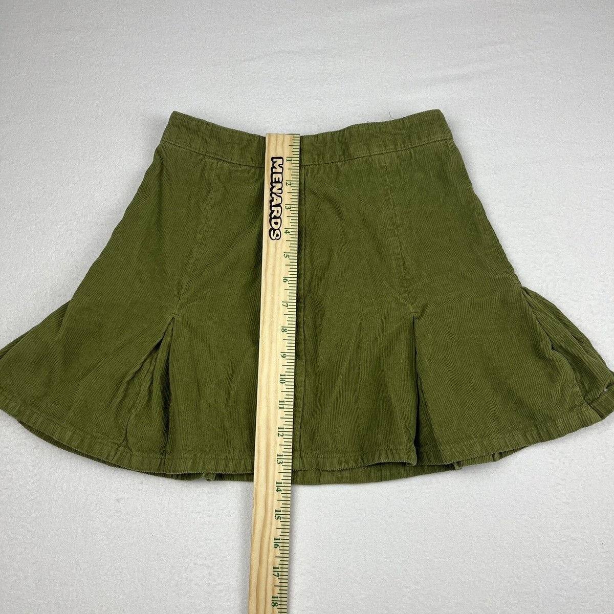 Urban Outfitters BDG Army Green Corduroy Pleated Mini Skirt