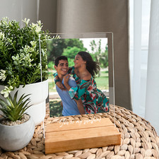 Personalized Custom Photo Plaque With Stand -Photo Wedding Picture Frame