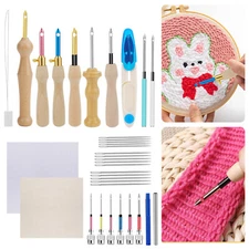 35pcs DIY Punch Needle Magic Embroidery Pen Set Stitching Tool Sewing Craft Kit
