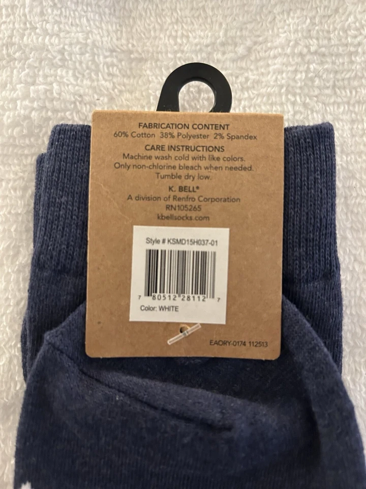 Calcetines Patriota Para Hombre K Bell Novedad, Bandera Americana, 1 Par Foto 4 de 4