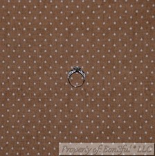 BonEful FABRIC FQ Cotton Quilt VTG Brown Tan Little Colonial American Flag STAR