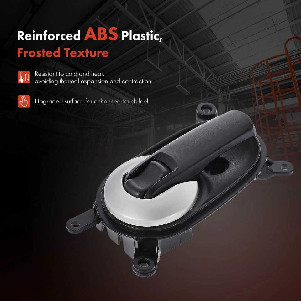 Maçaneta interna da porta do passageiro dianteiro Black Rouge para Nissan Quest 2004 2005 2006 - Imagem 3 de 4