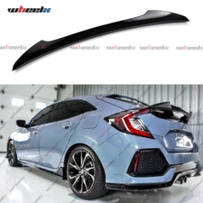 FITS 2017-2021 HONDA CIVIC HATCHBACK GLOSS BLACK HIGHKICK DUCKBILL TRUNK SPOILER
