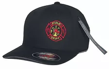 Fire Department Flexfit Fitted Hat Firefighter Paramedic EMT Rescue S/M L/XL XXL