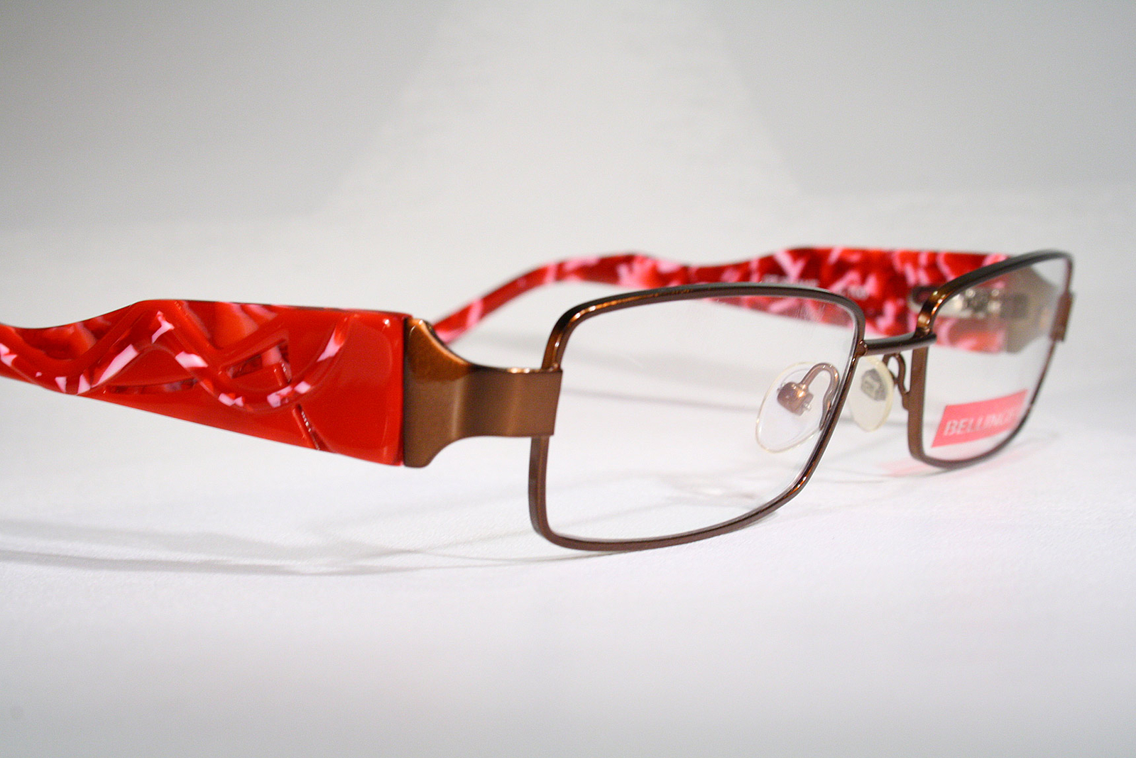 New BELLINGER Danish Eyeglass Frames Glasses with Colorful Red Pink
