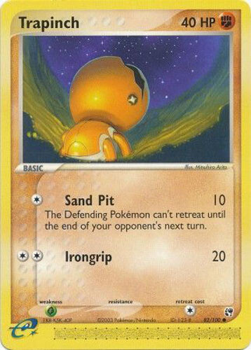 Pokemon Card - Sandstorm 82/100 - TRAPINCH (common) - NM