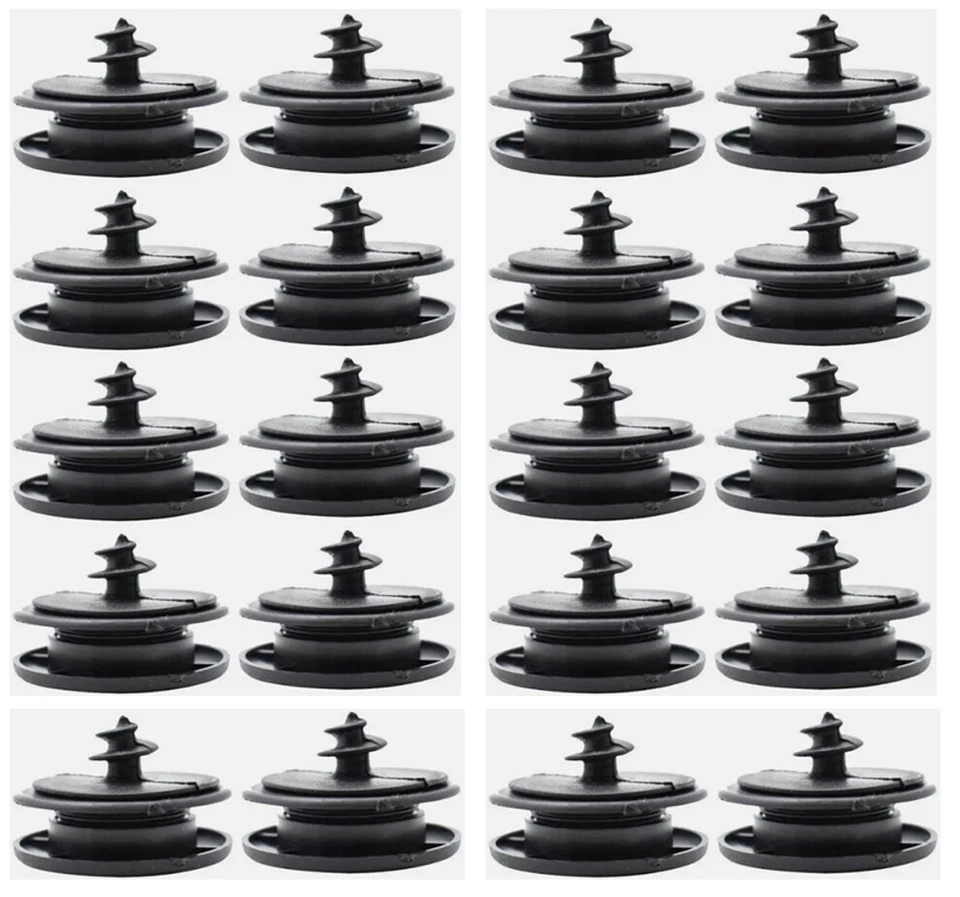 20 комплектов универсальных зажимов для автомобильных ковров фиксирующие ручки застежка для напольных ковриков черные сделано в США - Изображение 4 из 4