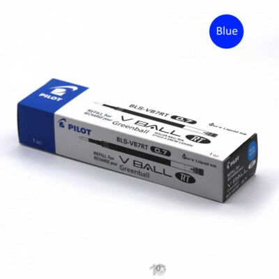 PILOT 12 Stück Ersatz-Mine blau (für Tintenroller V-Ball-RT, MR) BLS-VB7RT