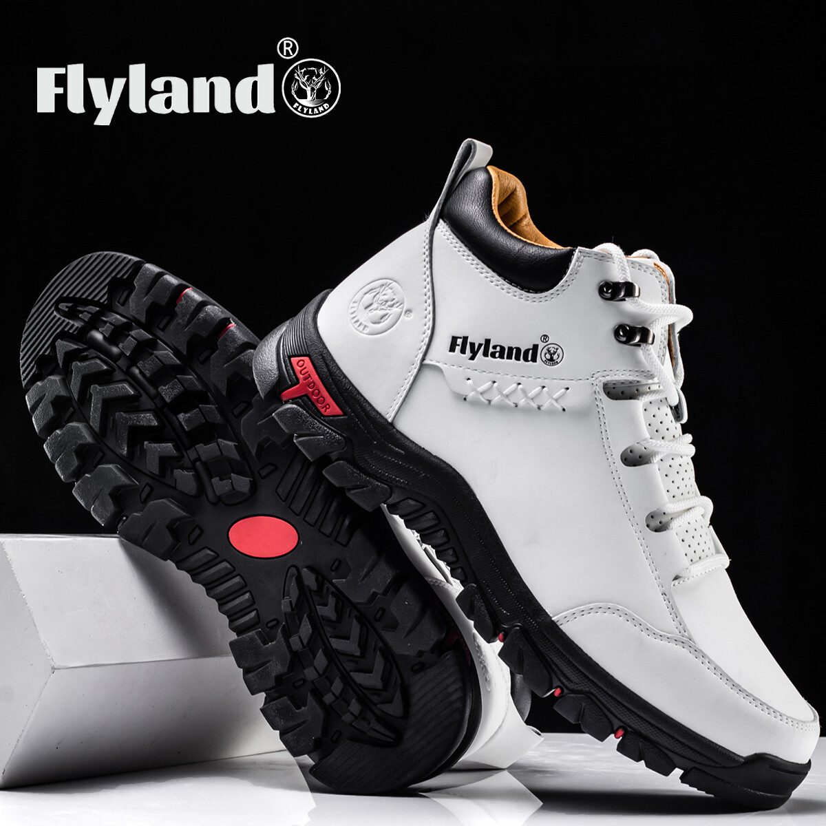 FLYLAND Men\'s Classical Vintage Genuine Leather Chukka Boots FLYLAND Men main image 2