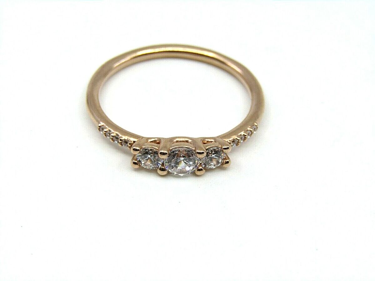 Sparkling Elegance, Rose Gold-Plated Ring, Rose gold plated