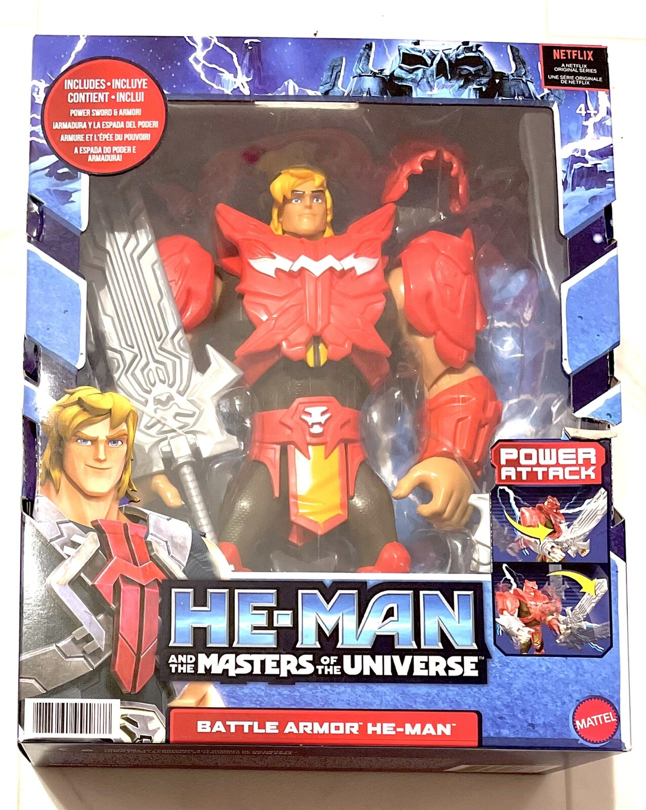 The Masters Of The Universe Deluxe Battle Armor He-Man Large 8.5