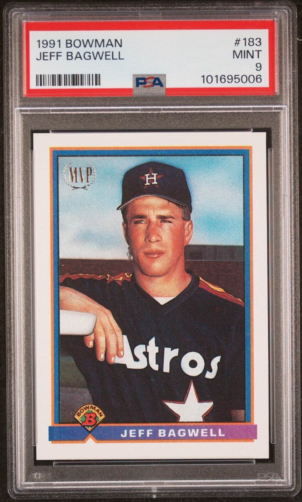 PSA 9 MINT JEFF BAGWELL ROOKIE 1991 BOWMAN #183 ASTROS