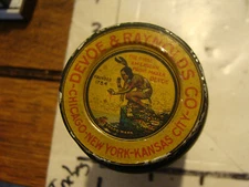 DeVoe & Raynolds co. the first American Paint Maker Indian Lid & jar, no label