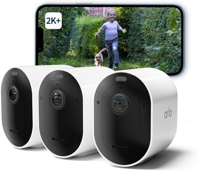 Arlo Pro 5 2K Wireless Spotlight Kameras 4er Pack - Weiß