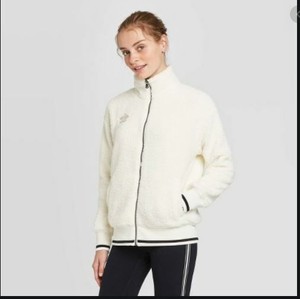 white sherpa bomber jacket