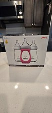 3 NEW Joovy CleanFlow Boob Diamond Glass Baby Bottles 8oz With Pink Sleeve