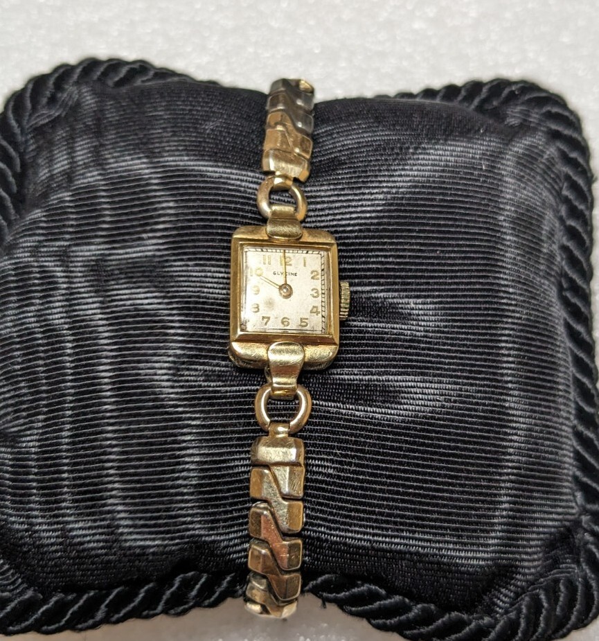 Vintage Glycine Women's Watch 14K Gold | eBay